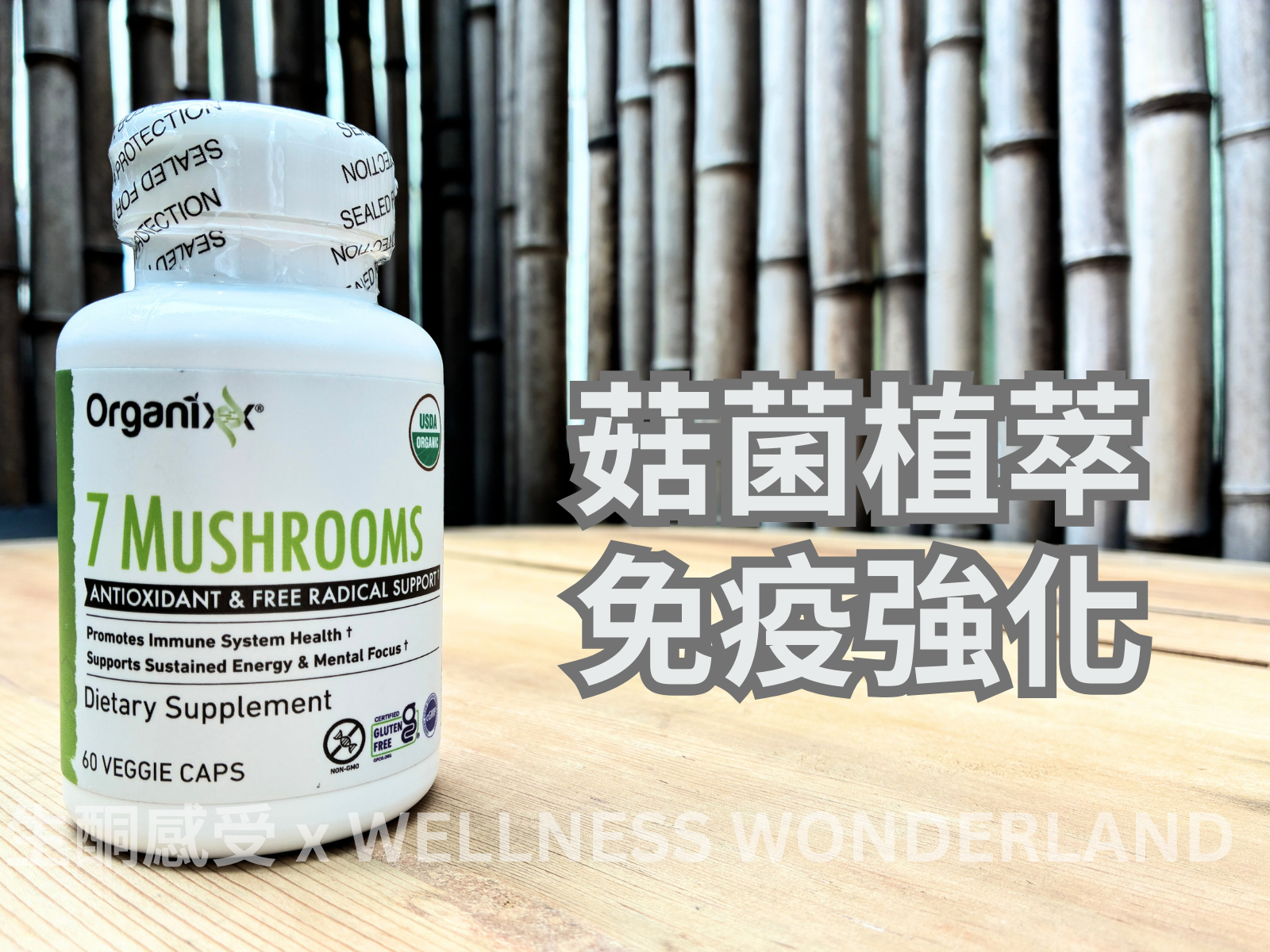 美國 Organixx - 7 Mushrooms 七合一發酵菇菌健腦配方