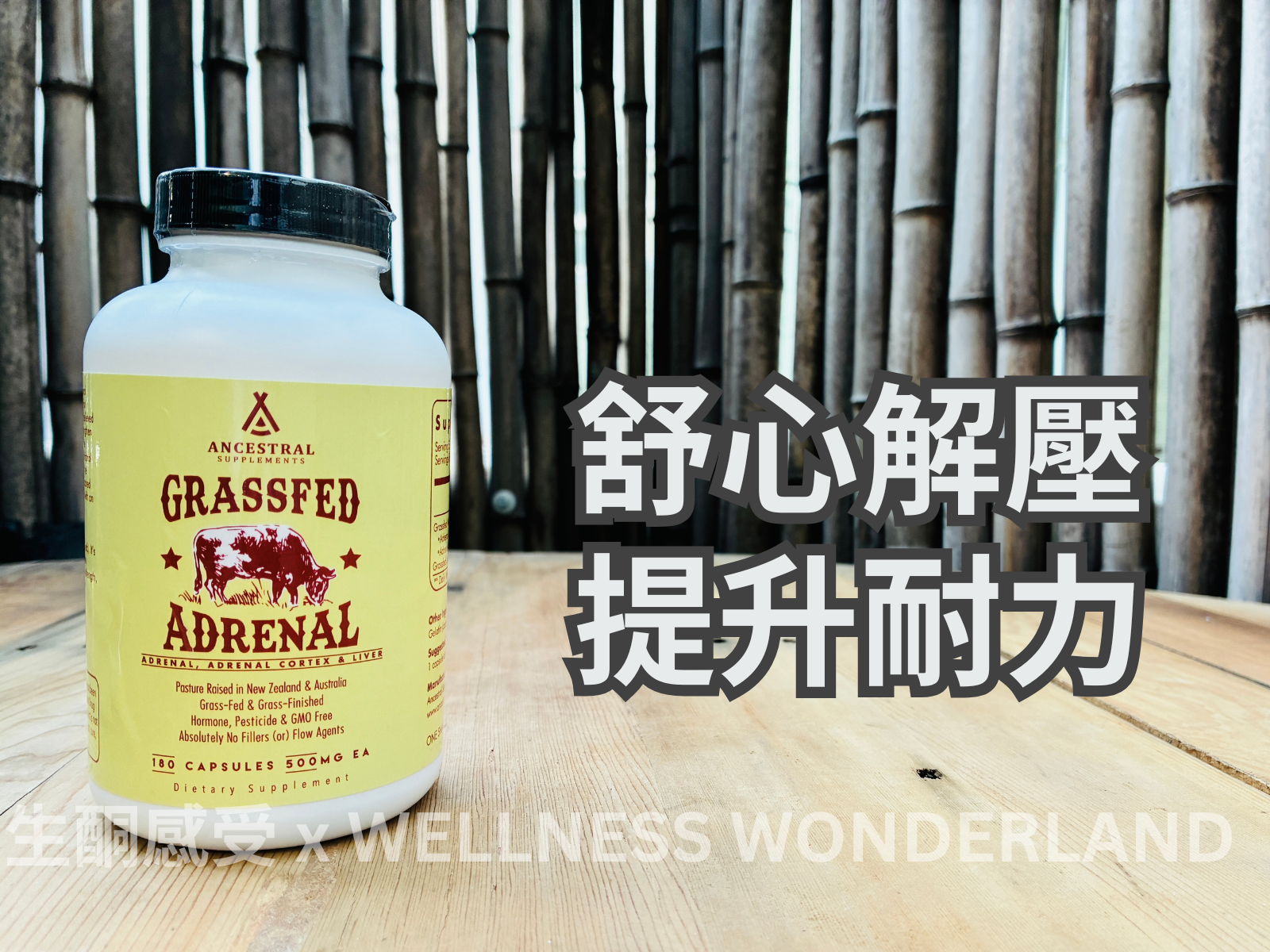 美國 Ancestral Supplements<BR>Grass Fed Beef Adrenal 草飼牛腎上腺