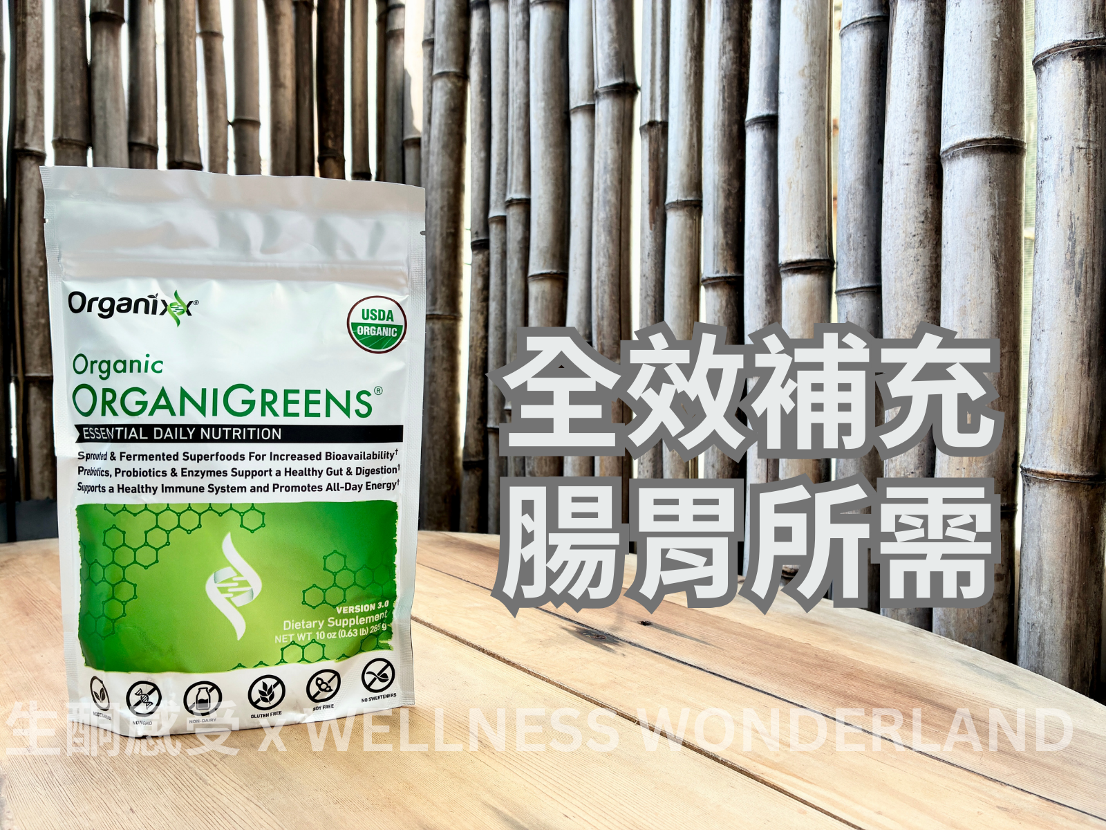 美國 Organixx - OrganiGreens 發芽發酵超級食物蔬菜粉