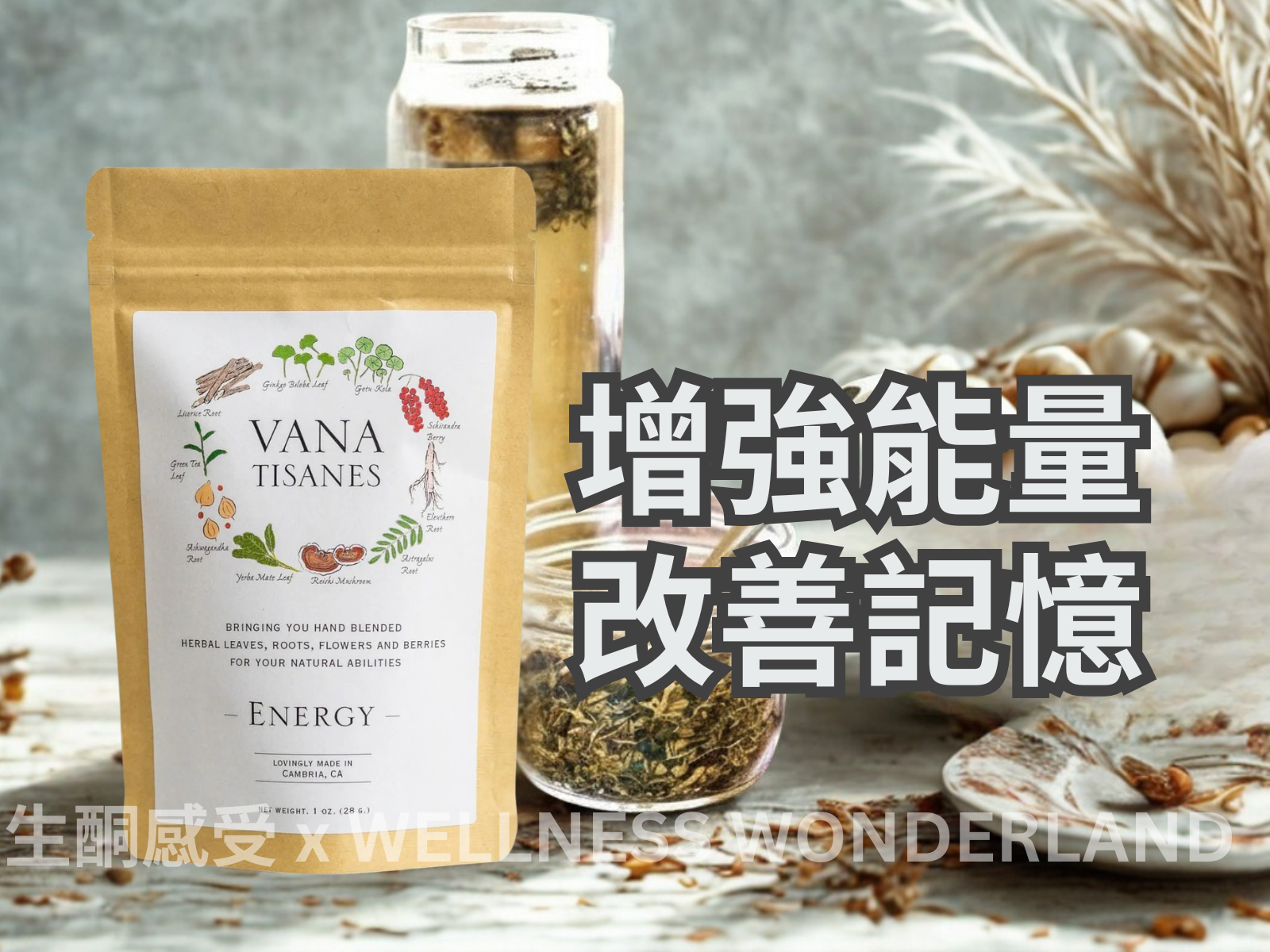 USA Vana Tisanes<BR>Herbal Tea 28g (Energy) Herbal Tea for Boosting Energy
