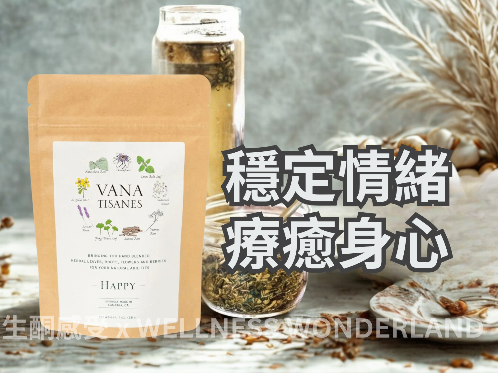 美國 Vana Tisanes<BR>Herbal Tea 28g ( Happy ) 草本茶 愉悅身心