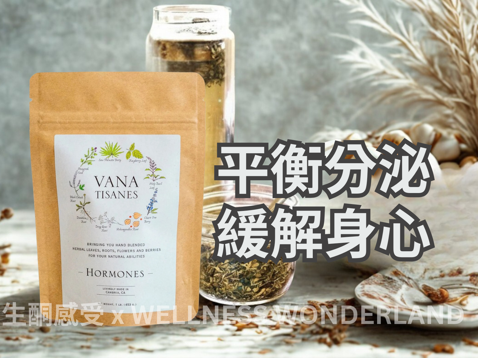 USA Vana Tisanes<BR>Herbal Tea 28g (Hormones) Endocrine Balance