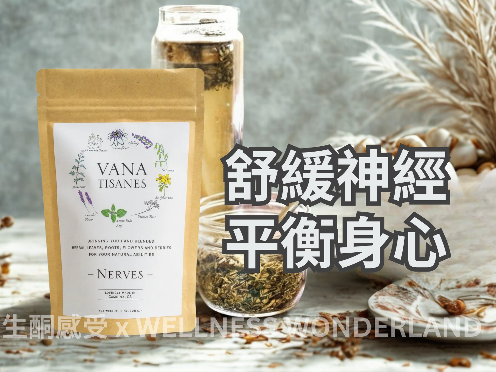 美國 Vana Tisanes<BR>Herbal Tea 28g ( Nerves ) 草本茶 舒緩焦慮